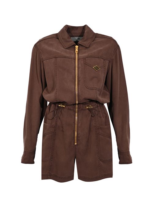 Tuta corta con zip in lyocell Elisabetta Franchi | TJ47N61E2644